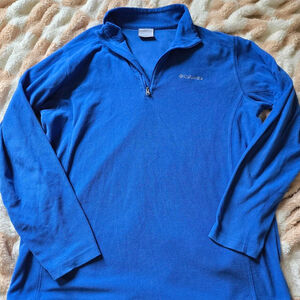 Blue Columbia fleece quarter zip #outdoor